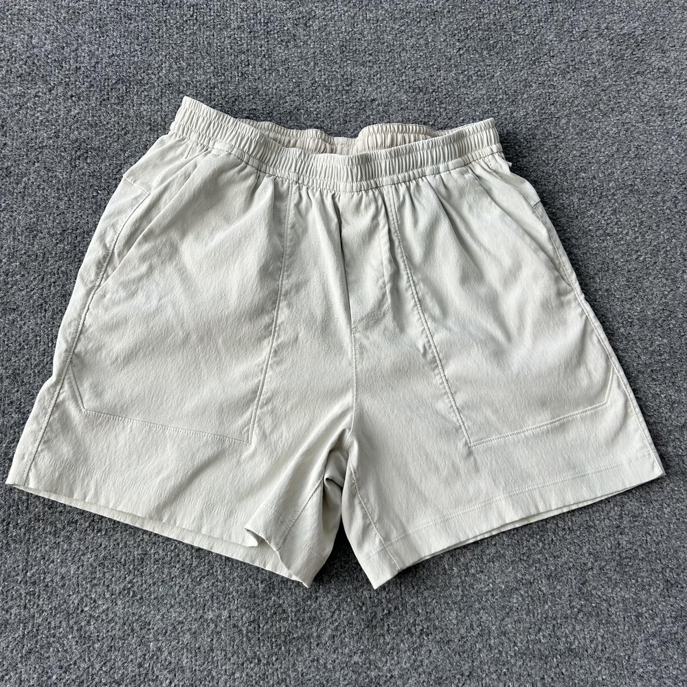 Lululemon‎ On The Fly Short Women's Size S Beige Elastic Waist Pockets